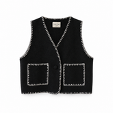 Black Cotton Vest