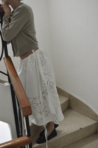 Falda Rosas Deshilado