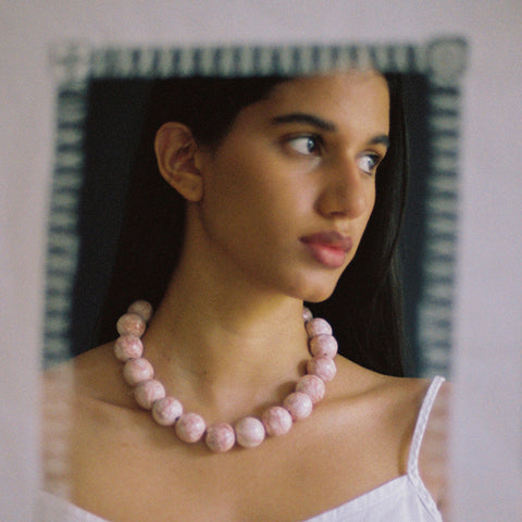 Pink Marble Necklace